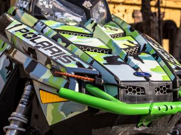 Передний бампер «Шеврон» на снегоход Polaris Pro-Ride (толстостенная труба АМГ5) артикул STSПБп010