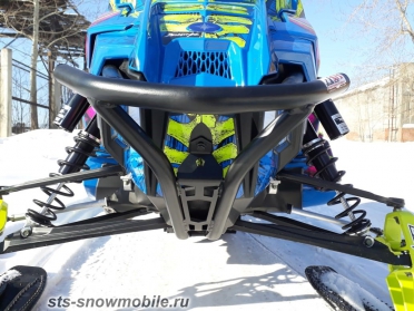 Передний бампер на снегоход Polaris AXYS, усиленный (толстостенная труба АМГ5)  артикул STSПБп007